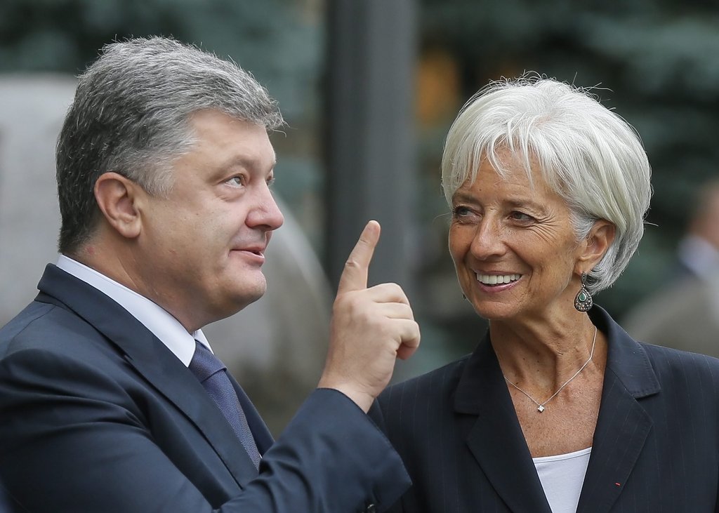 IMF Managing Director Christine Lagarde visits Ukraine. Foto: DPA