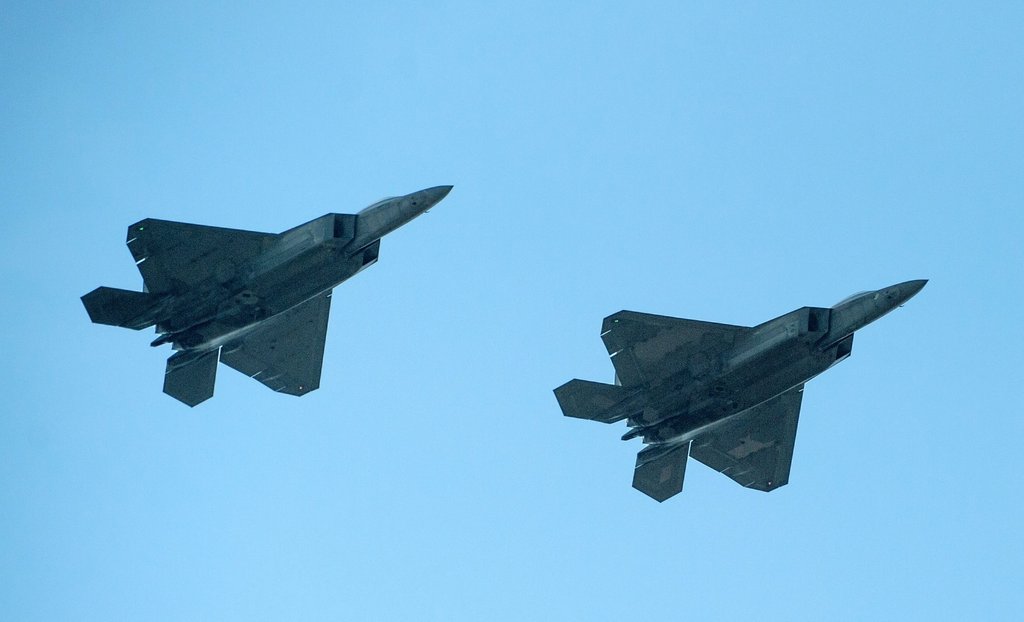 US jet-fighters F-22 Raptor in Poland, dpa