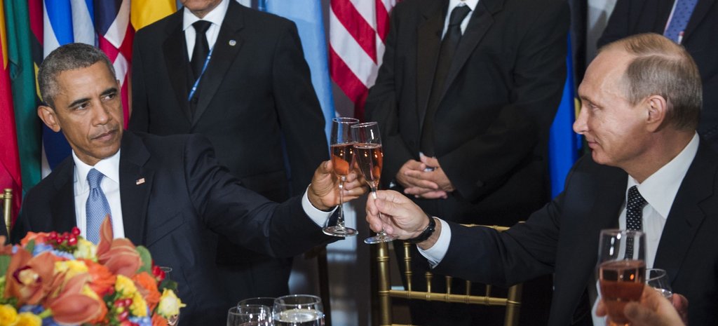 US and Russian Presidents at UN luncheon in New York / dpa