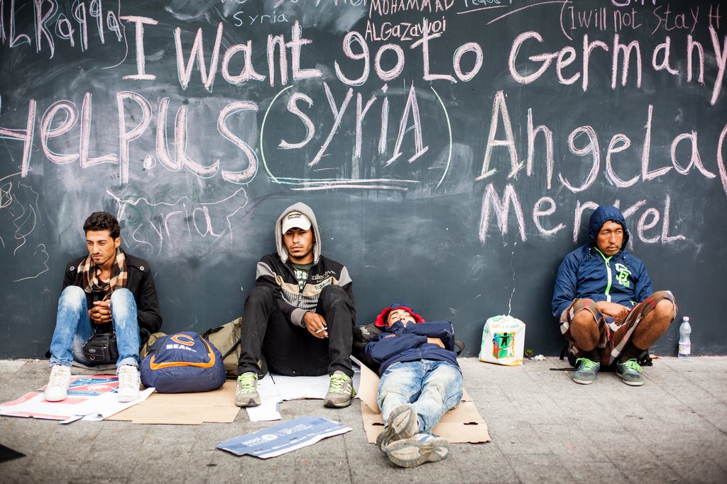 War refugees at the Keleti Railway Station@Depositphotos