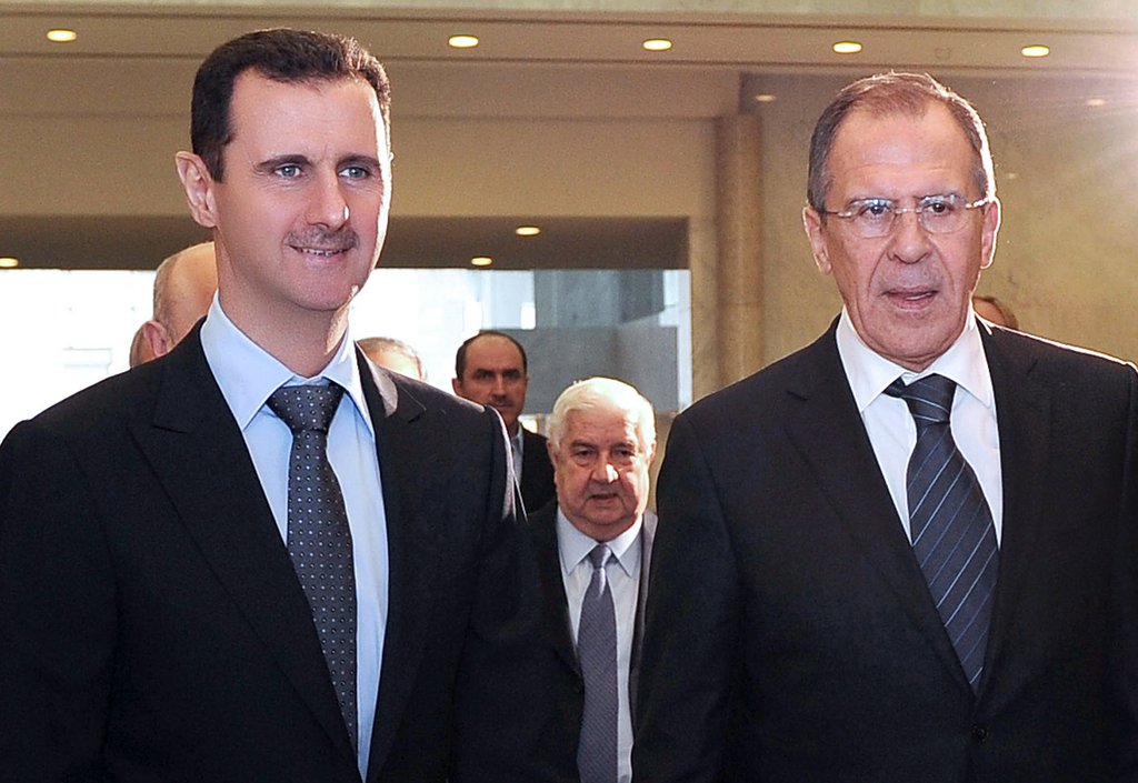 Assad und Lawrow. Foto: DPA